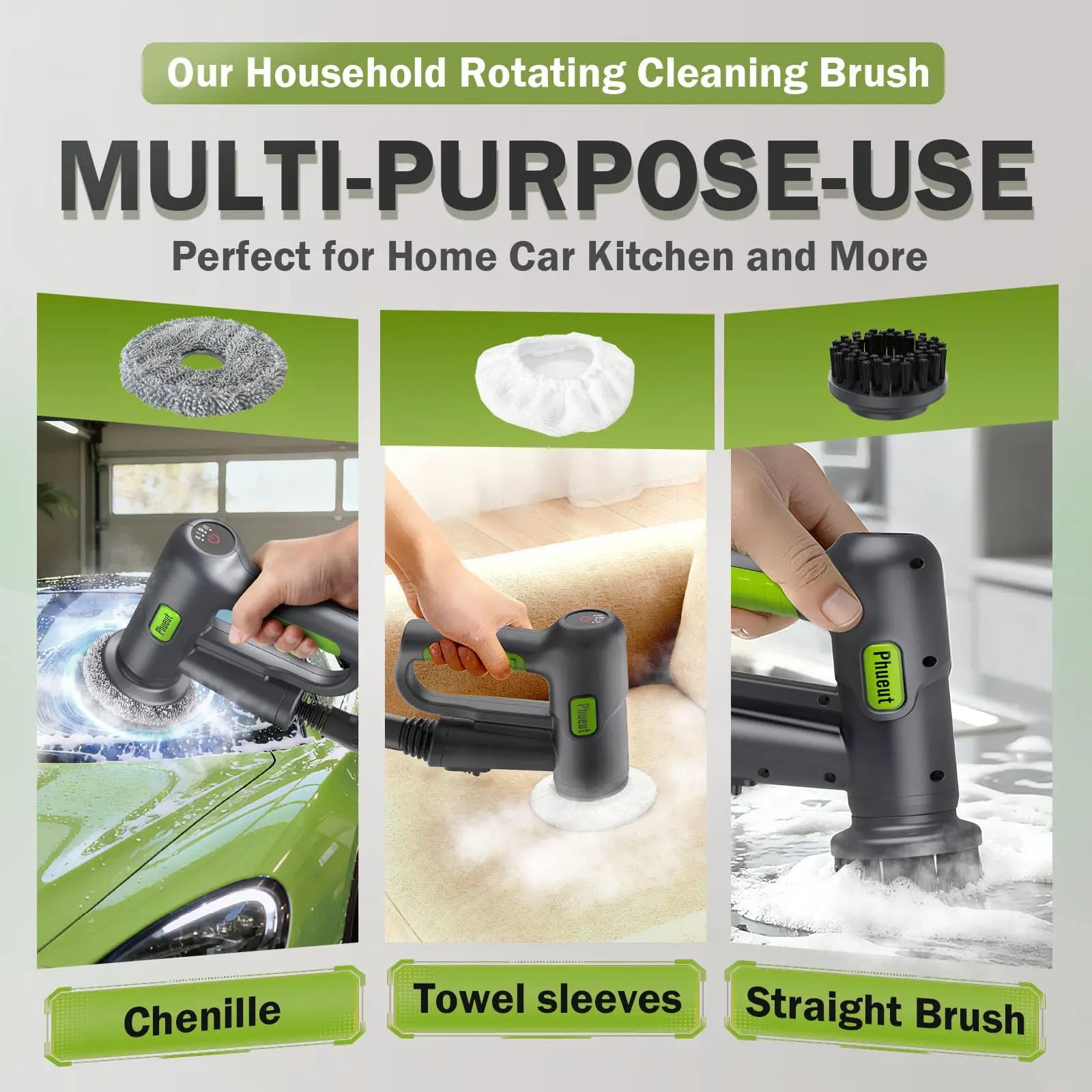 Cleanpro Pressurized Handheld Steam Cleaner & Rechargeable Spin Scrubber – Powerful, Portable Cleaning for Every Surface